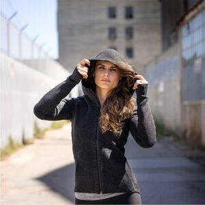 Triple Aught Designs Dark Grey Merino Wool Hooded Artemis Jacket